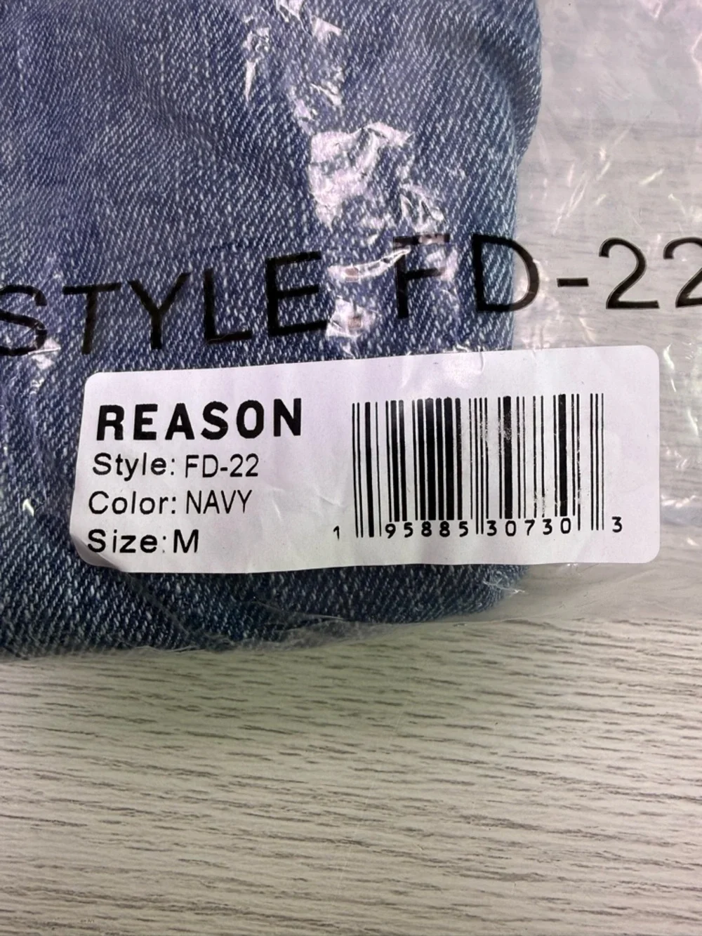 Reason Men's‎ Blue Denim Cargo Shorts with Drawstring Waist